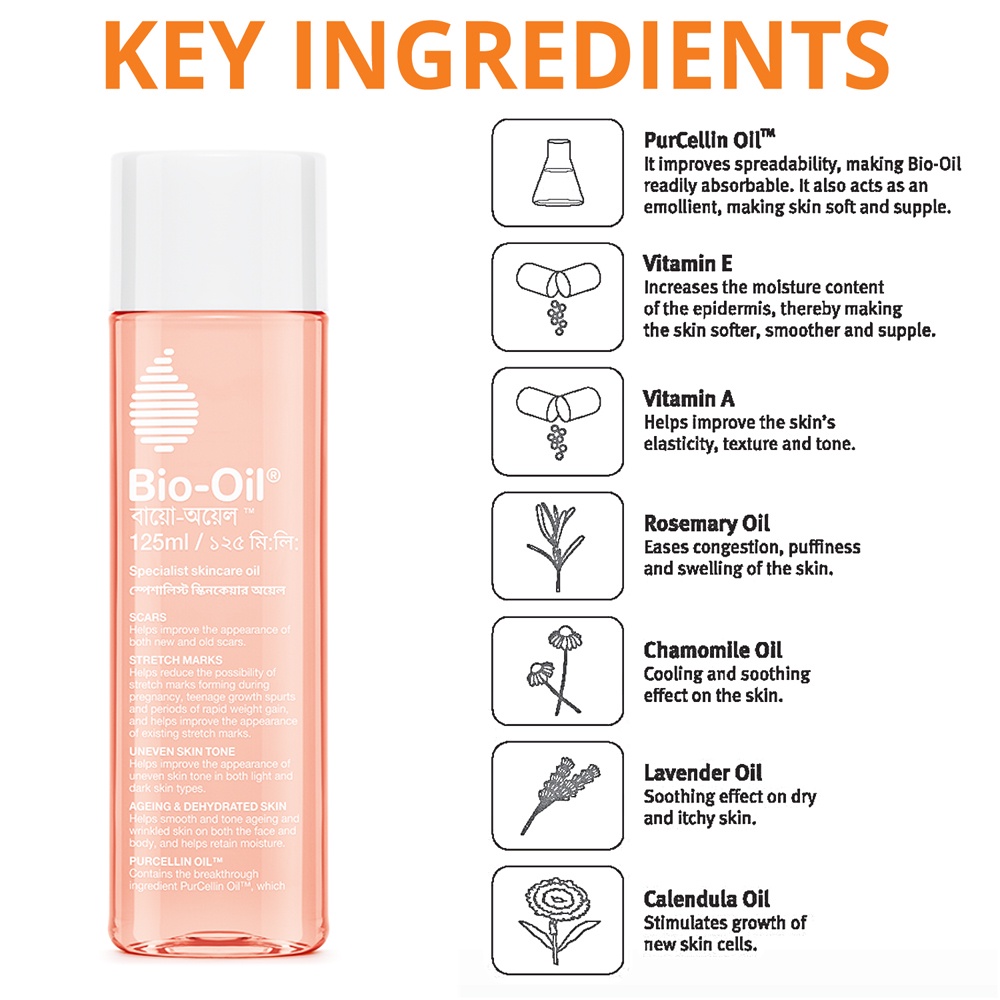 Dầu dưỡng bio oil giảm rạn da và làm mờ sẹo 125ml Úc