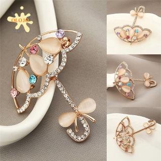 Ghim Cài Áo Hình Chiếc Ô Đính Đá Opal Và Đá Opal Phong Cách Hàn Quốc