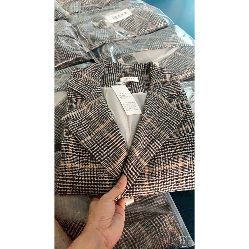 áo blazer dạ kẻ blazer loại 1 freeship50k | BigBuy360 - bigbuy360.vn