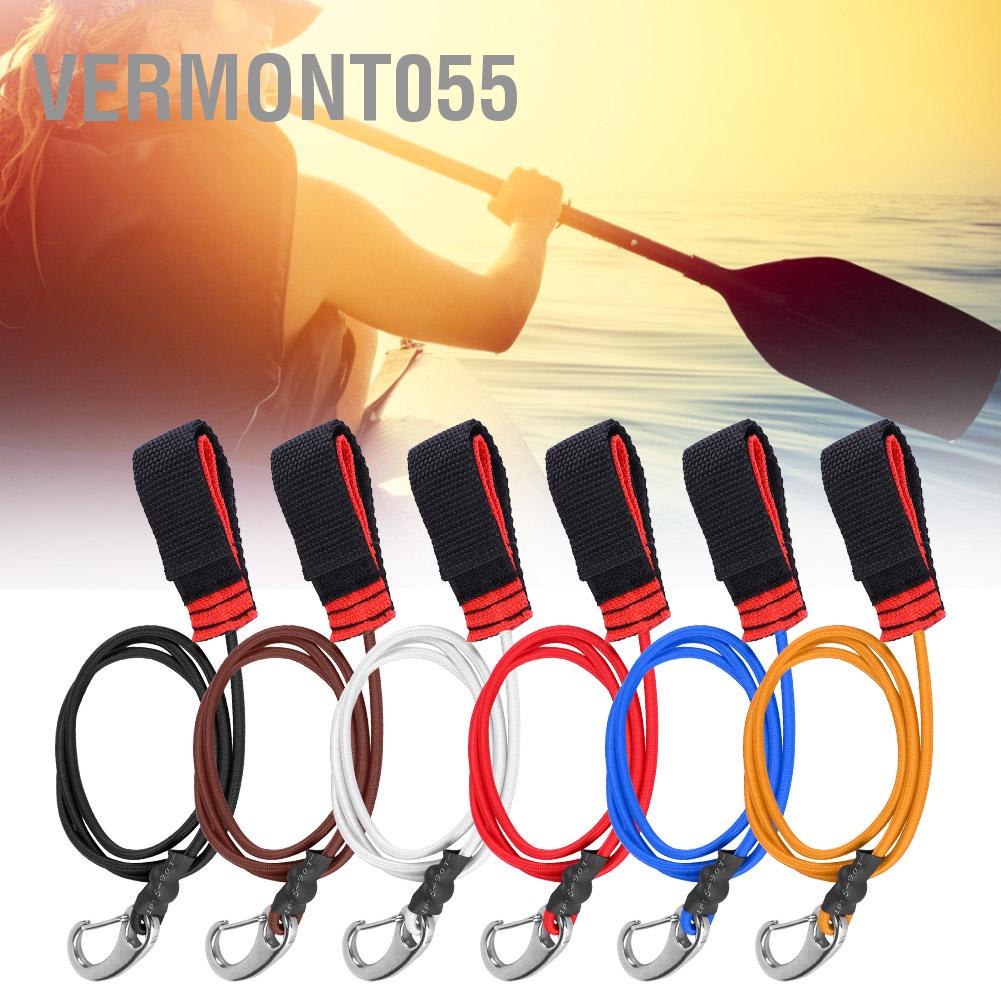 Vermont055 Elastic String Boating Kayak Paddle Safety Rod Leash with Carabiner for Paddling