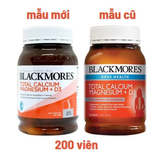 Total Calcium Magnesium + D3 Blackmores 200 Viên - Bổ Sung Canxi Giúp Chắc Khỏe Xương Khớp ,Tăng chiều cao