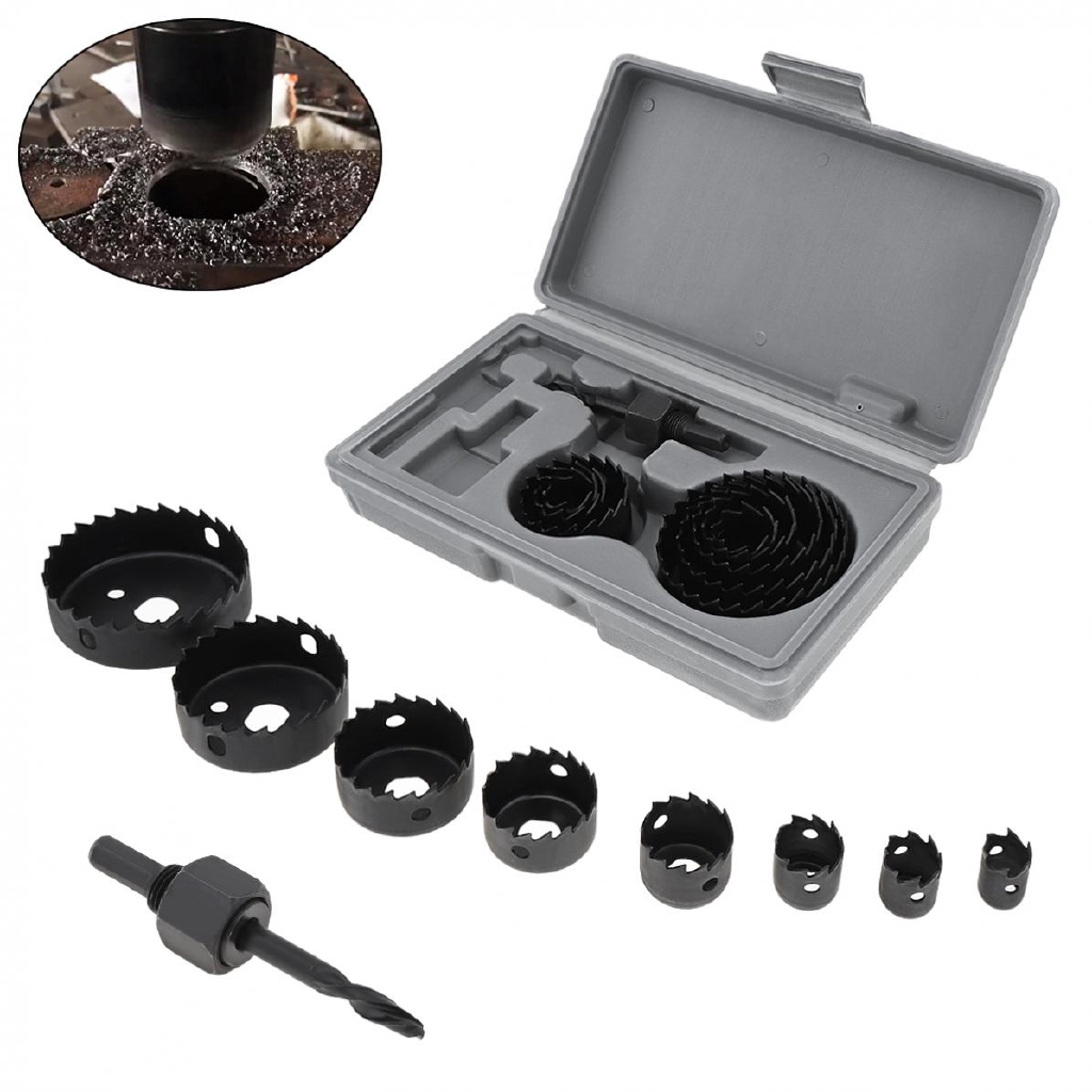 10pc/lot DIY Hole Saw Bit Cutting Set Kit 19-64mm