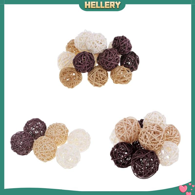 [HelleryVN] Set 15 Quả Cầu Mây Tự Nhiên 3cm Trang Trí Tiệc Cưới / Nội Thất Nhà