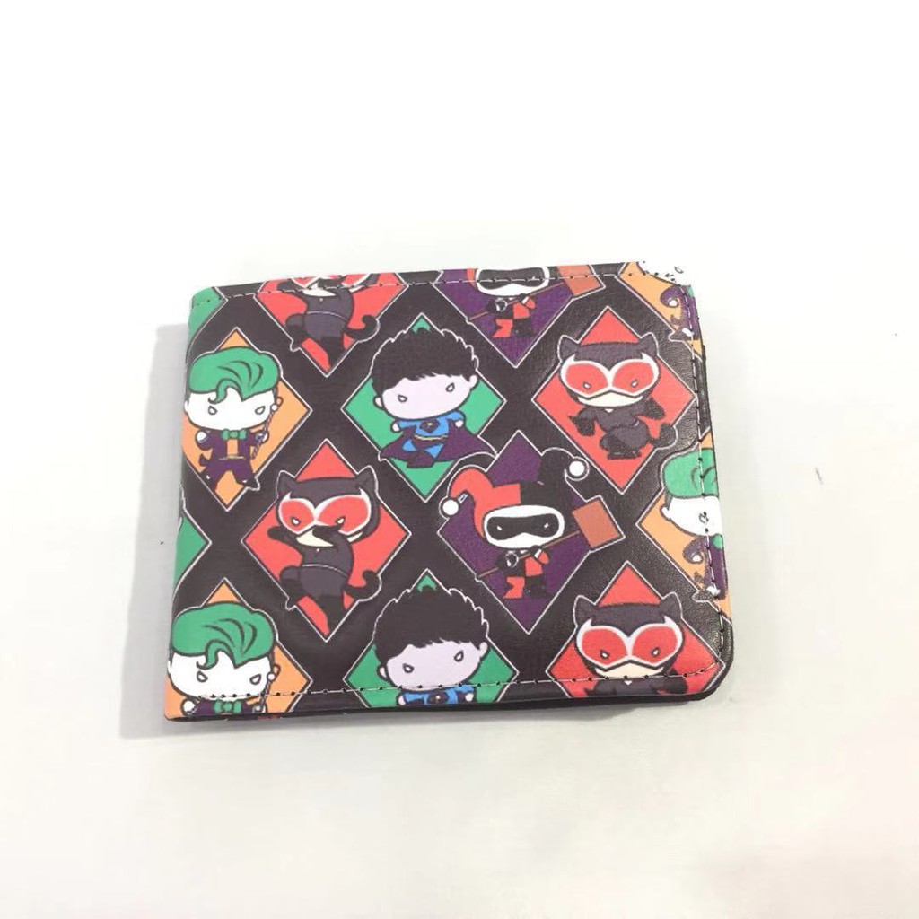 Ví Ngắn Cầm Tay In Hình Siêu Anh Hùng Flash Batman Dễ Thương