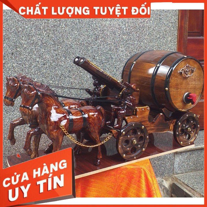 [HÀNG ĐẸP LOẠI 1] Ngựa Đôi Kéo Trống Rượu 5 Lít Song Mã Phi Thiên Độc Lạ