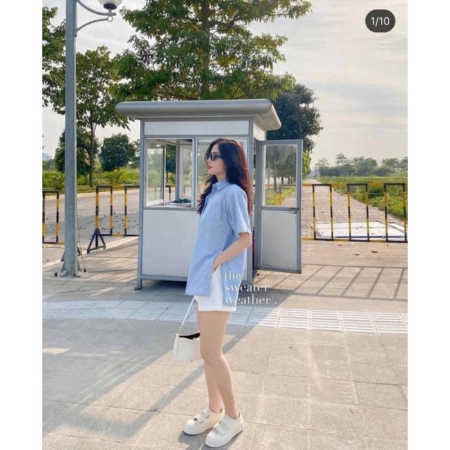 Áo sơ mi Classic cổ đức xẻ tà túi ngực