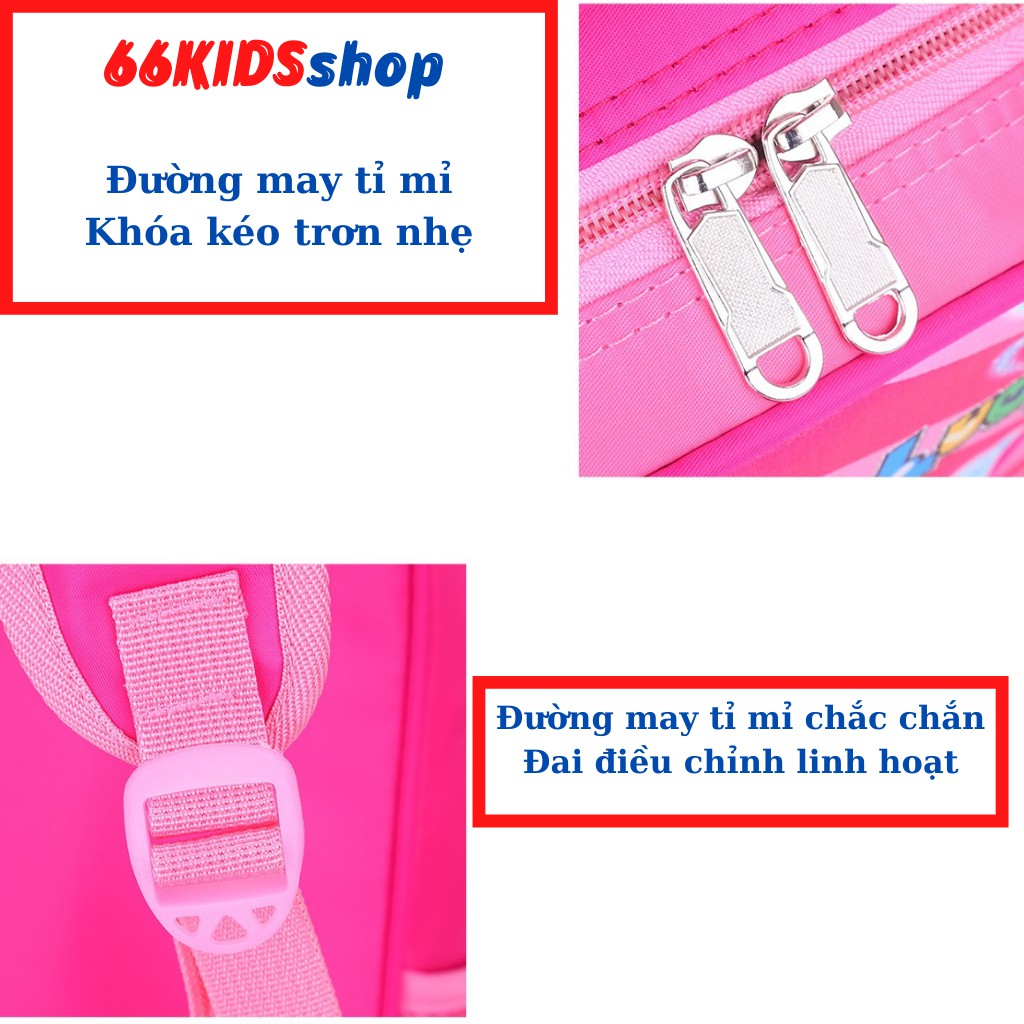 Balo cho bé mẫu giáo và tiểu học chống thấm nước hình cute đáng yêu 66KIDS SHOP