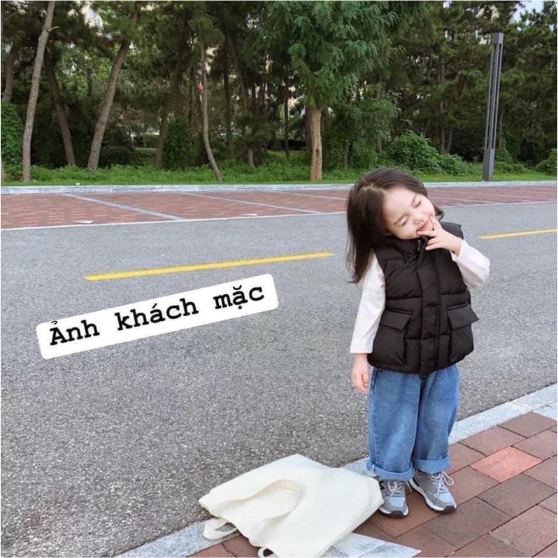 [ Hàng Sẵn) Áo gile phao trần bông giữ ấm cho bé trai bé gái hàng quảng châu mẫu mới
