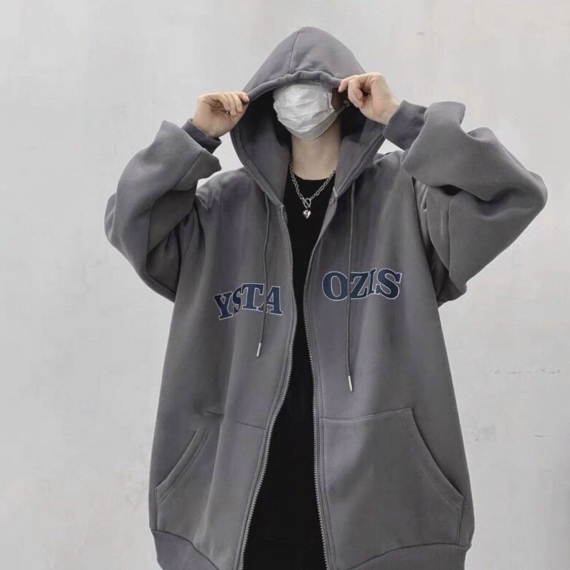 Áo khoác tay phòng nón 2 lớp như hình in chữ YSTAOZIS from rộng cool ngầu