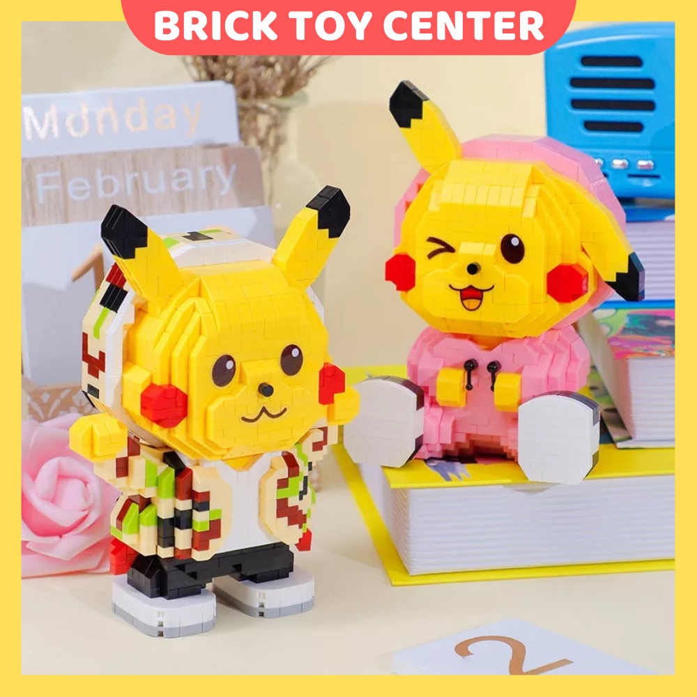 Đồ chơi lắp ráp Pikachu LP 210629-32 đồ chơi mô hình Pokemon tạo dáng trang phục dễ thương