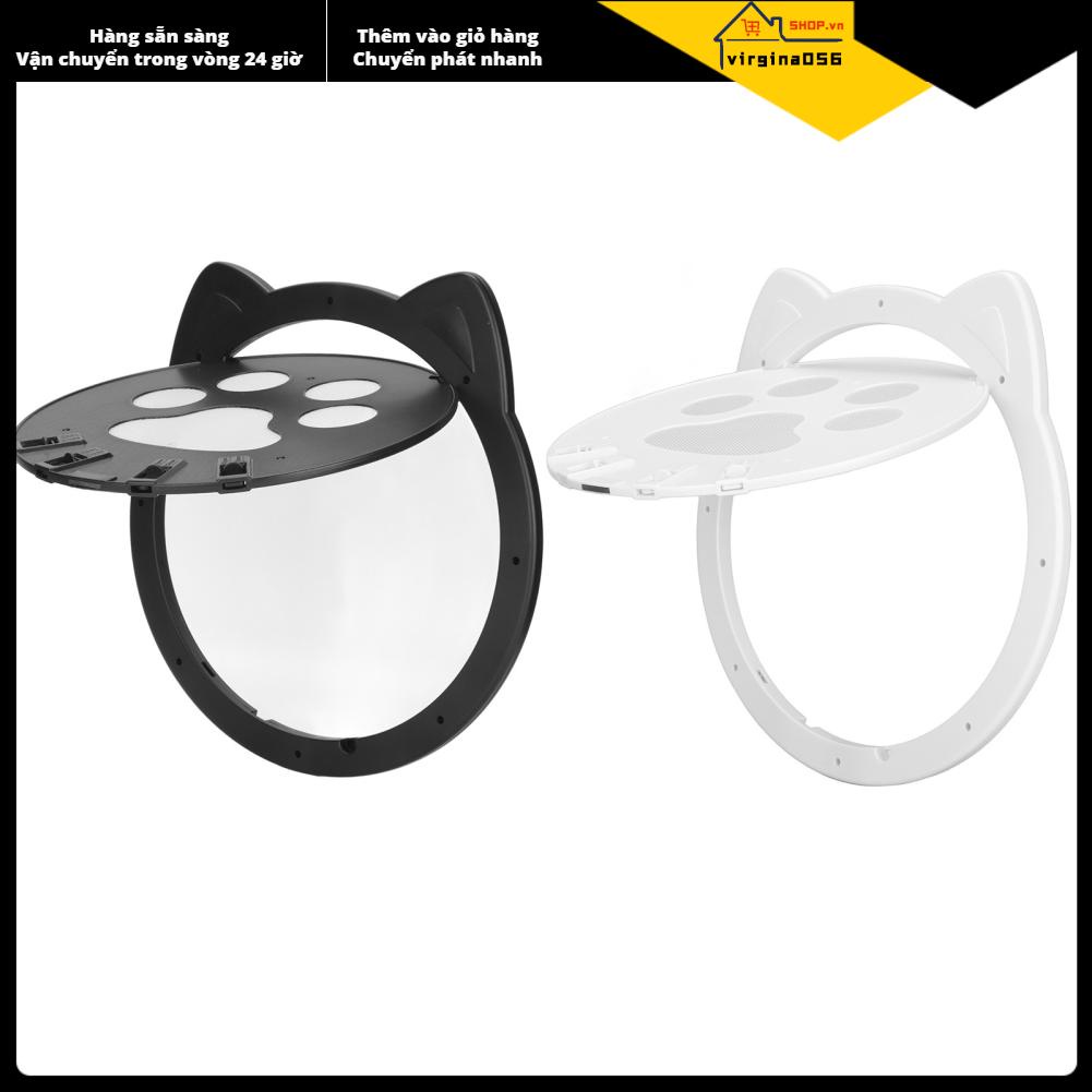 Virgina056 Cửa ra vào có kiểm soát bằng nhựa dành cho mèo 4 chế độ ngăn ngừa va chạm trong nhà từ tính vật nuôi