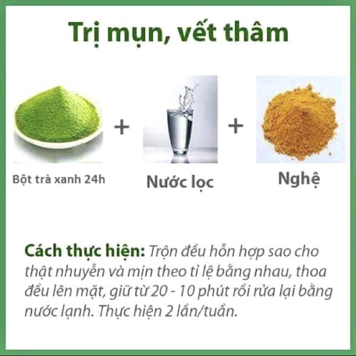 200g Bột Trà Xanh Sấy Lạnh nguyên chất thiên nhiên 100% có giấy VSATTP và ĐKKD dùng để đắp mặt đa công dụng