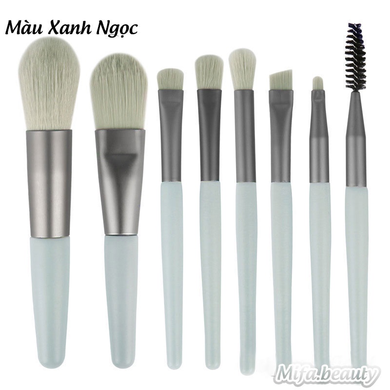 Bộ Cọ Trang Điểm Tám Cây Trong Túi Zip Siêu Cute Hàng Nội Địa Trung