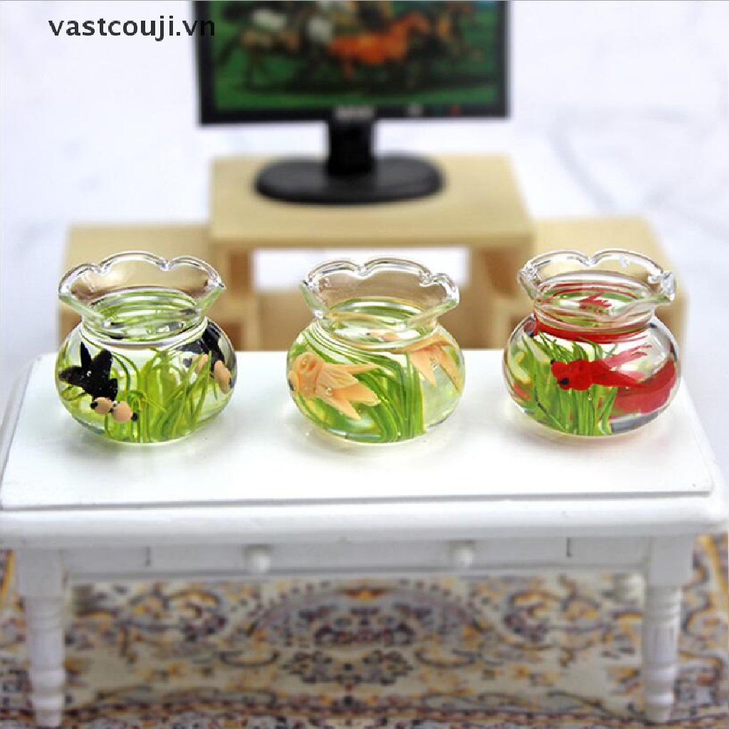 Đồ trang trí Hồ Cá Bằng Kính Thu Nhỏ Trang Trí Nhà Búp Bê