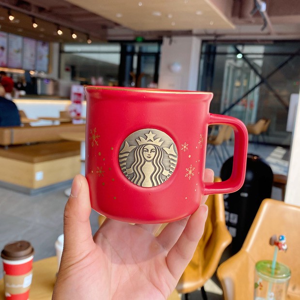 Hộp quà tặng Ly sứ STARBUCKS Thank you 2 màu Dung tích 355 ml | BigBuy360 - bigbuy360.vn