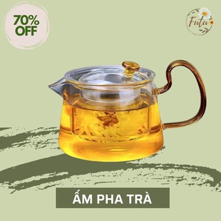✅ Ấm Pha Trà Thủy Tinh Chịu Nhiệt Có Lõi Lọc Cao Cấp