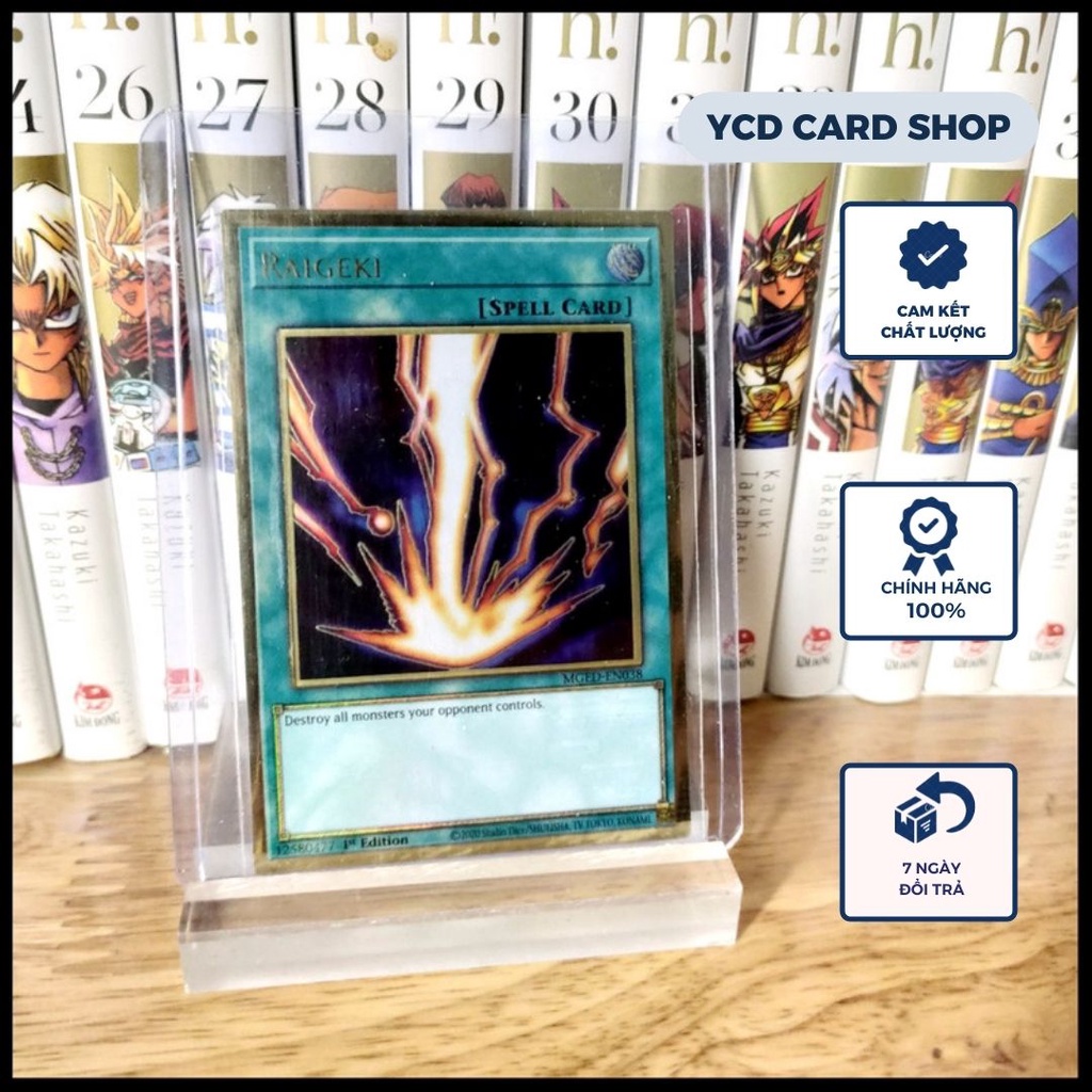 Thẻ bài yugioh chính hãng Raigeki – Premium Gold Rare