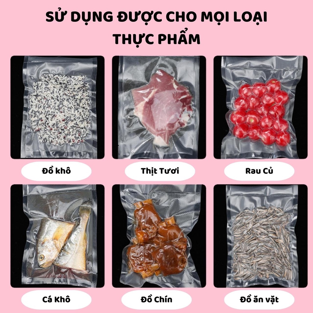 Máy hút chân không thực phẩm kiêm máy hàn miệng túi Vacuum Sealer tặng kèm túi bảo hành 3 tháng