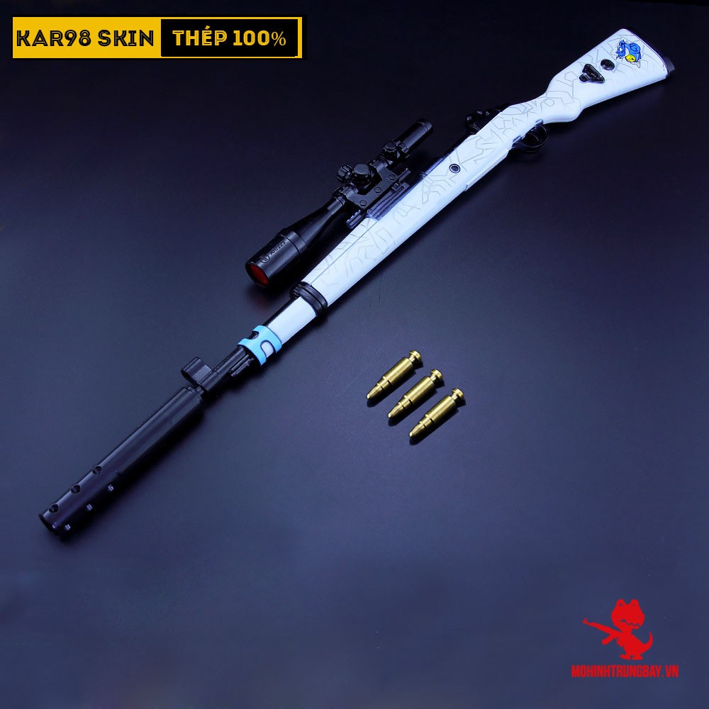 Mô Hình PUBG Kar98 Skin White  Max Size Cao Cấp Tặng Kèm Full Phụ Kiện Và Kệ Trưng Bày