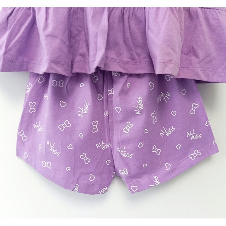 Đồ bộ cotton giấy giải nhiệt mùa hè size cho bé gái 8-22kg - Ninedra