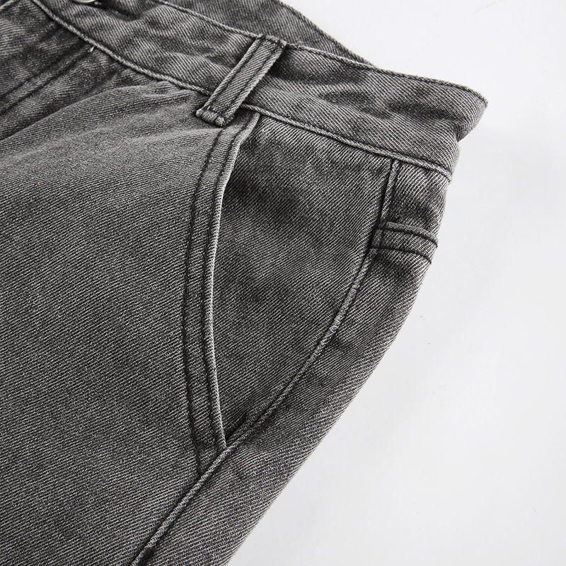 Quần Denim Lưng Cao Ống Rộng Phối Rách Cá Tính Theo Phong Cách Châu Âu | BigBuy360 - bigbuy360.vn