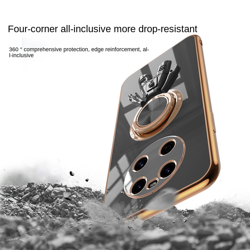 Ốp Điện Thoại Chống Sốc Màu Trơn Họa Tiết Phi Hành Gia Cho Huawei Mate 40 Pro 40Pro+