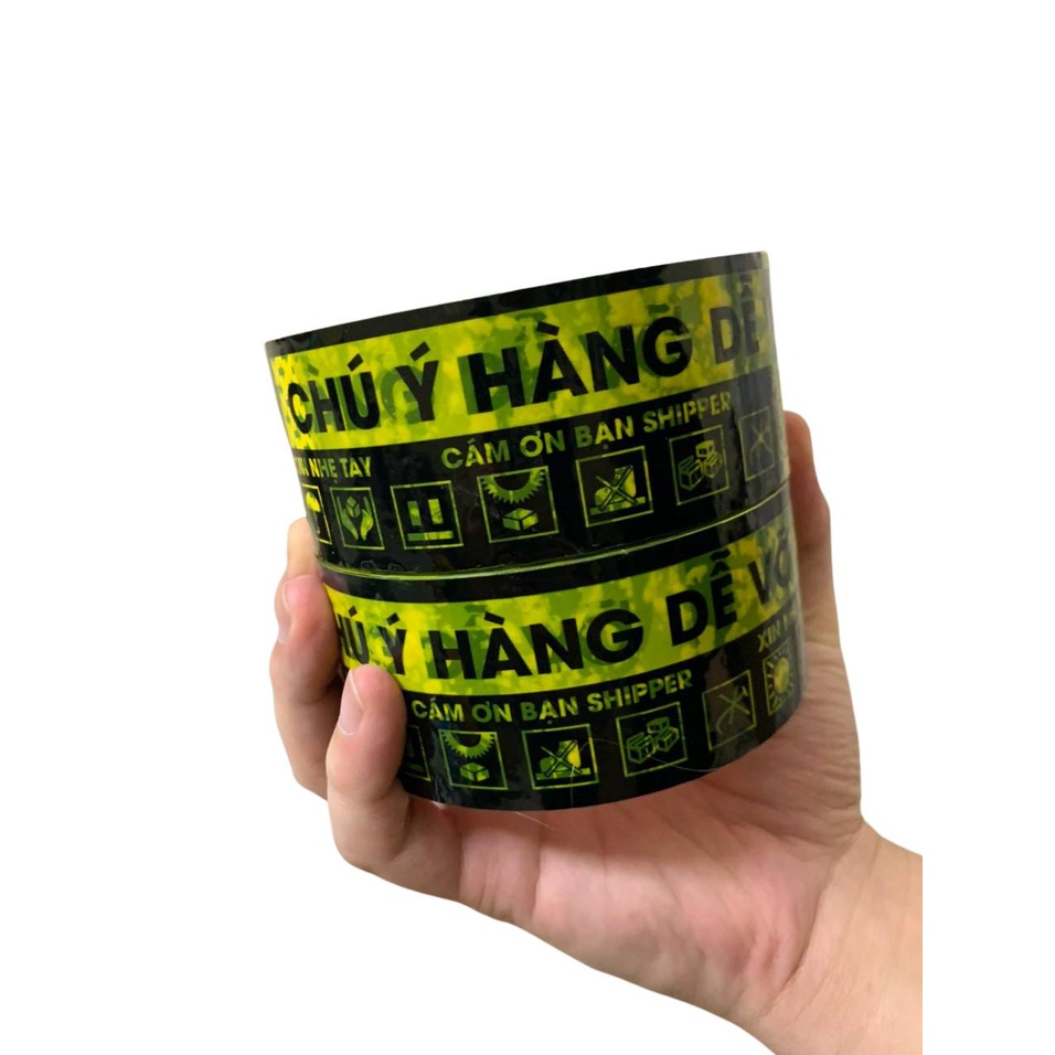 Băng dính Hàng Dễ Vỡ - Băng dính gói hàng  hàng tiêu chuẩn siêu dai,lõi mỏng