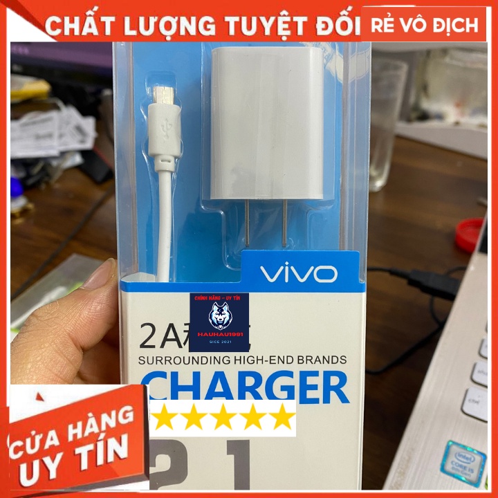 Bộ sạc ViVo gồm củ và cáp 2A có cổng USB tiện dụng hỗ trợ sạc nhanh, Bảo hành 12 Tháng