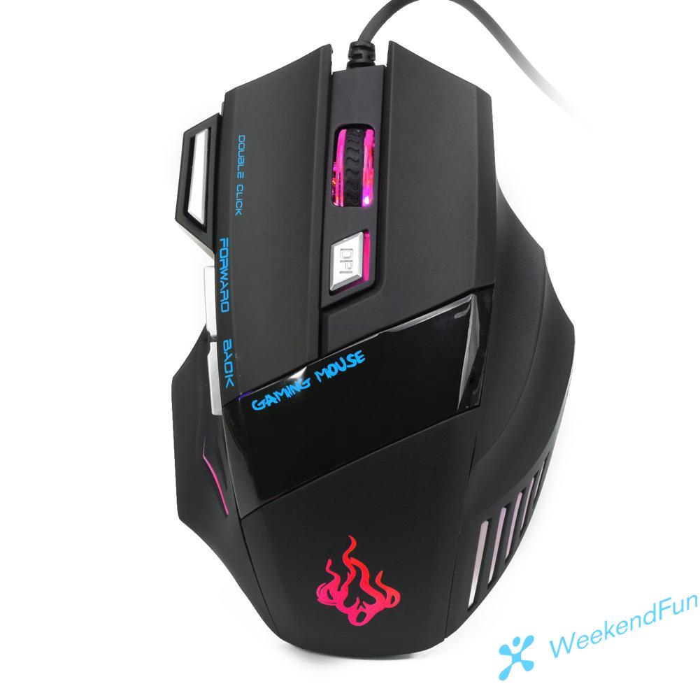 Chuột Gaming Có Dây 5500dpi A908 có đèn Led và 7 Nút Bấm Cho Pc Laptop