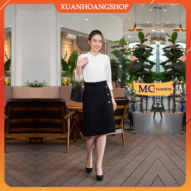 Chân Váy Chữ A Dài, Kiểu Dáng Công Sở, Qua Gối, Lưng Cạp Cao, Màu Đen, Đẹp, Mc Fashion Cv0443 | BigBuy360 - bigbuy360.vn