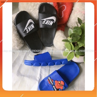 DE013- Dép Nhựa Dẻo Quai Ngang Chữ Cho Bé Trai