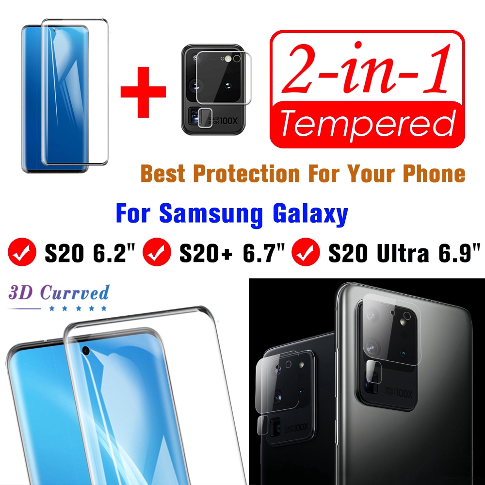 Kính cường lực bảo vệ màn hình và máy ảnh cho Samsung Galaxy S20 Ultra / S20 Plus / S20