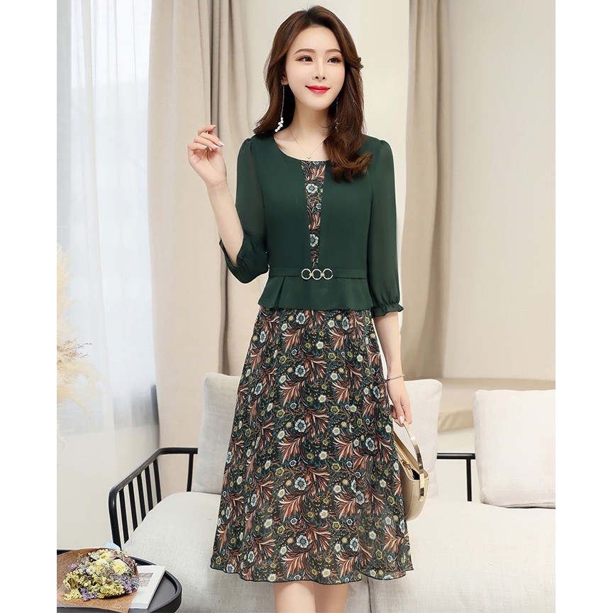Đầm hoa sang trọng, nữ tính