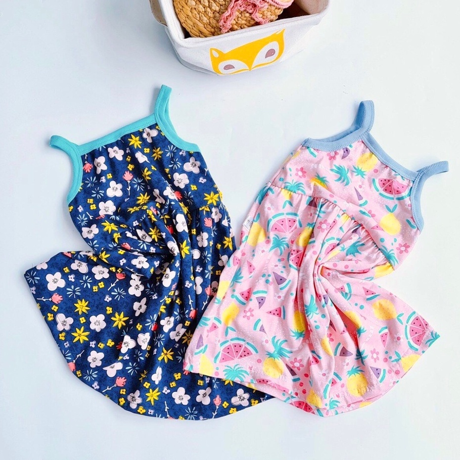 Combo 5 Váy hai 2 dây cho bé gái mùa hè (mẫu ngẫu nhiên) size 1 - 5 tuổi MINTSCLOSET Mint's Closet - GV0060