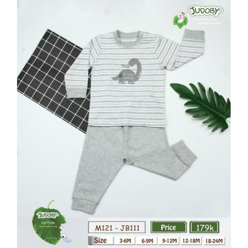 Bộ dài tay cài vai cotton nỉ Judoby JB108 &amp; JB111