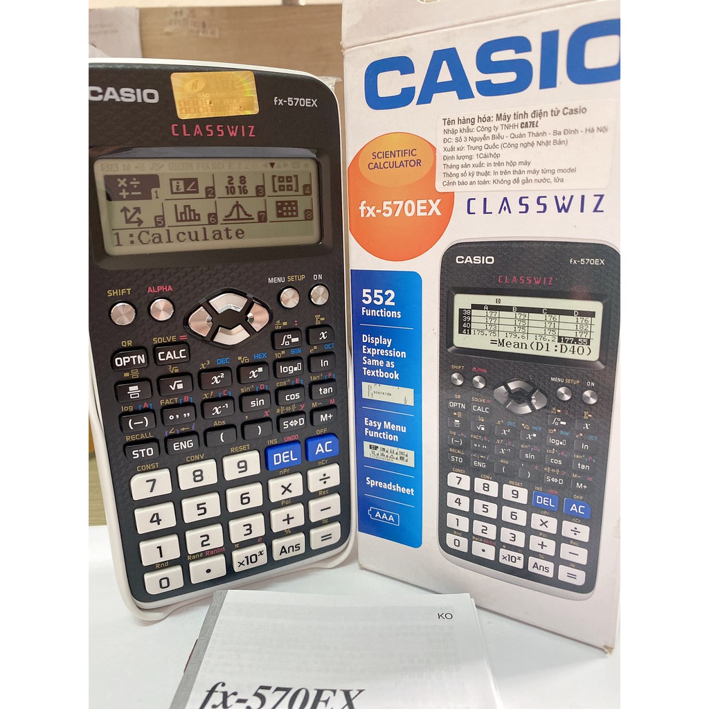 Máy tính Casio fx-570 EX bảo hành 7 năm
