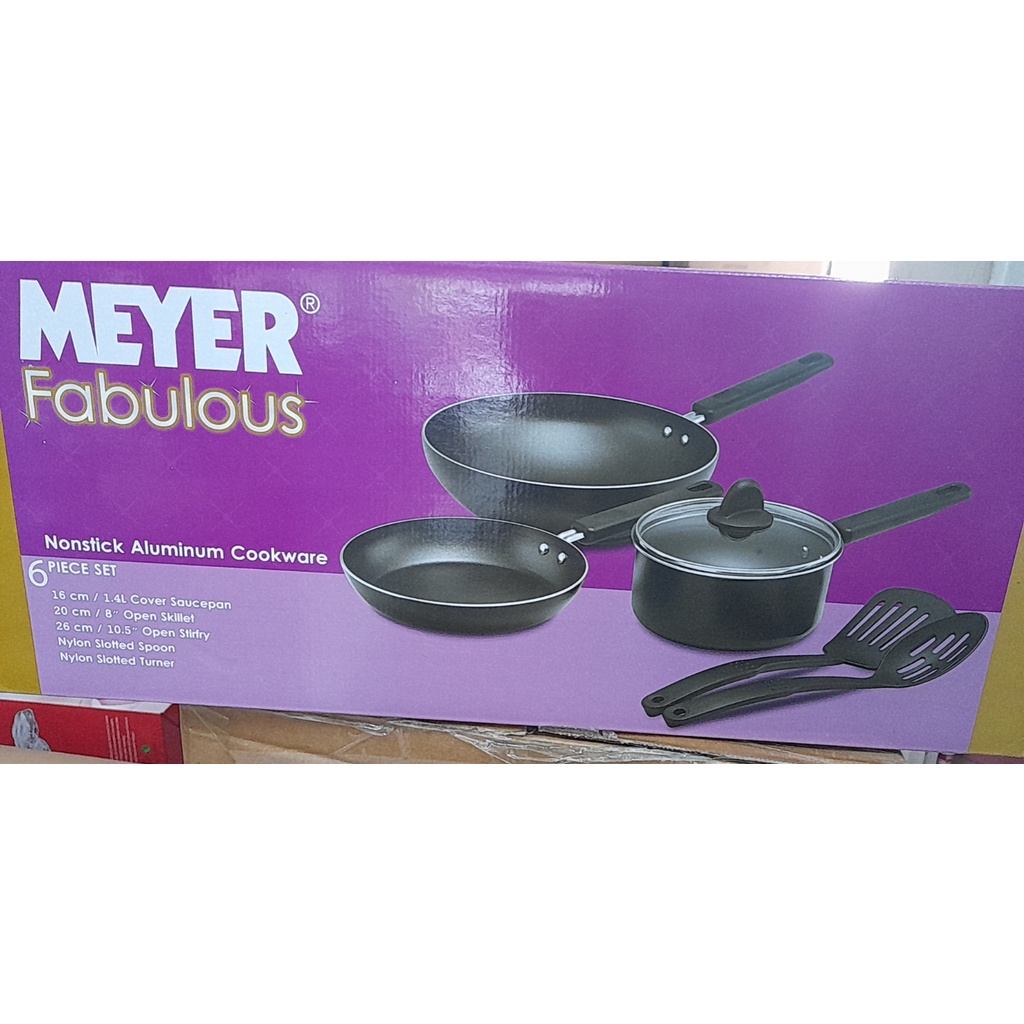 BỘ NỒI MEYER AQUA CHỐNG DÍNH CAO CẤP 6 MÓN