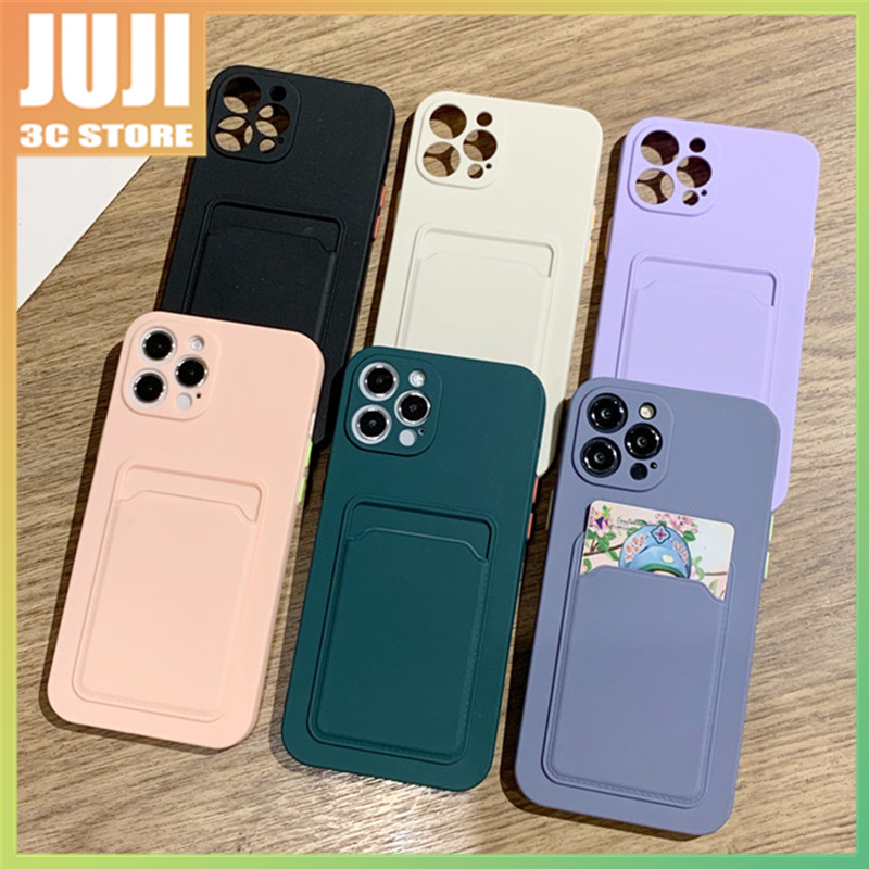 Ốp điện thoại có ngăn đựng thẻ tiện dụng thời trang cho Iphone 12 Pro Max Se 2020 11 Xs X Xr 7 8 Plus