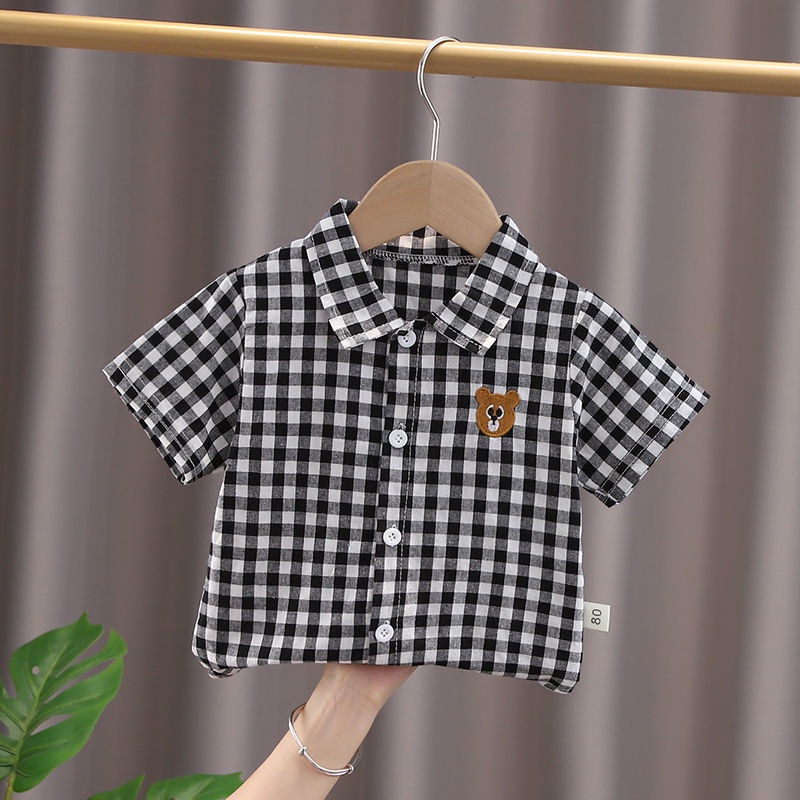 Áo Sơ Mi Cotton Ngắn Tay Họa Tiết Hoạt Hình Xinh Xắn Theo Phong Cách Mùa Hè Hàn Quốc