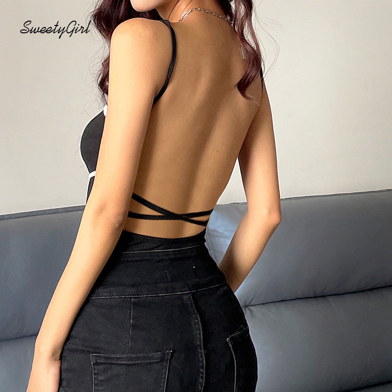 Bikini Một Mảnh Hở Lưng Màu Sắc Tương Phản 2022 Cho Nữ
