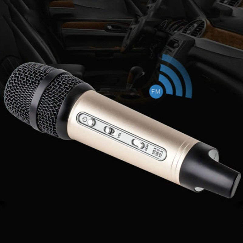 Micro Bluetooth không dây C200 hát Karaoke trên ô tô kết nối với xe bằng sóng FM