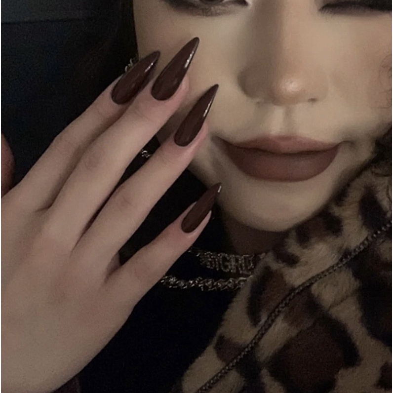 Set 24 móng giả D448 dáng móng dài ( Tặng kèm keo và dũa )