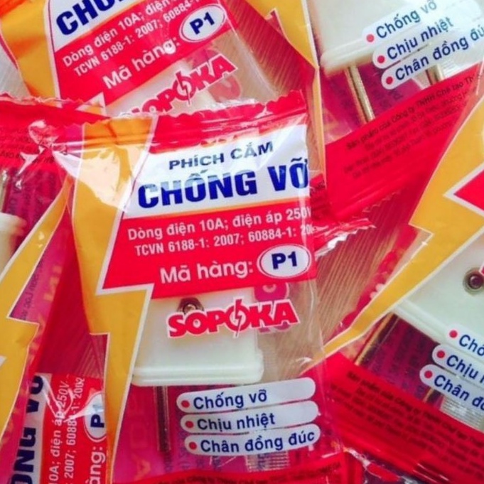 Phích cắm chống vỡ SOPOKA P1 chân tròn SIÊU BỀN