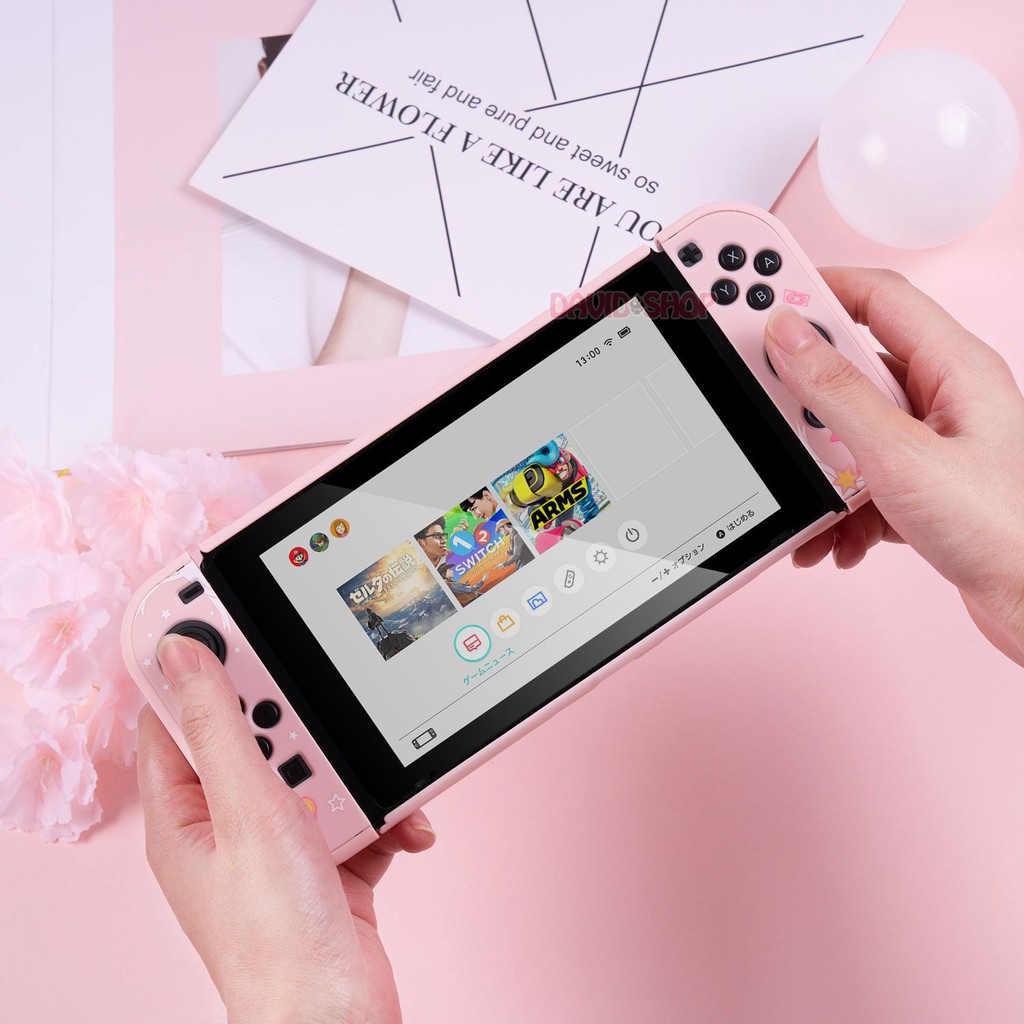 Bộ ốp lưng + case Joy-Con + cường lực có viền cao cấp chủ đề Cardcaptor Sakura cho Nintendo Switch