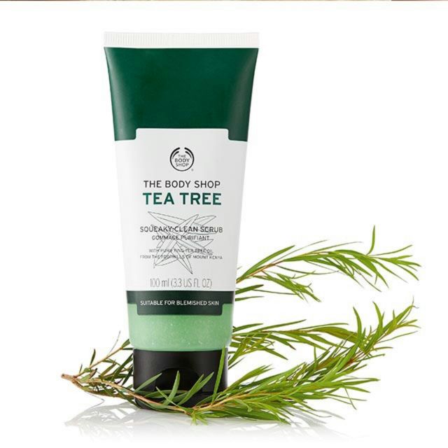 Tẩy Tế Bào chết Tea Tree Squeaky-Clean Scrub The body Shop 100ml Chính Hãng