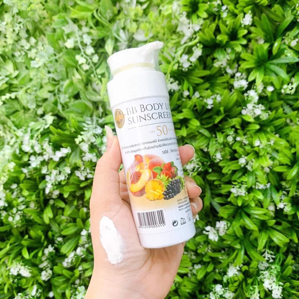 01 Kem Chống Nắng Trắng Da Toàn Thân BB Body Lotion Sunscreen Arbutina Spf50++ Thái Lan 160gram