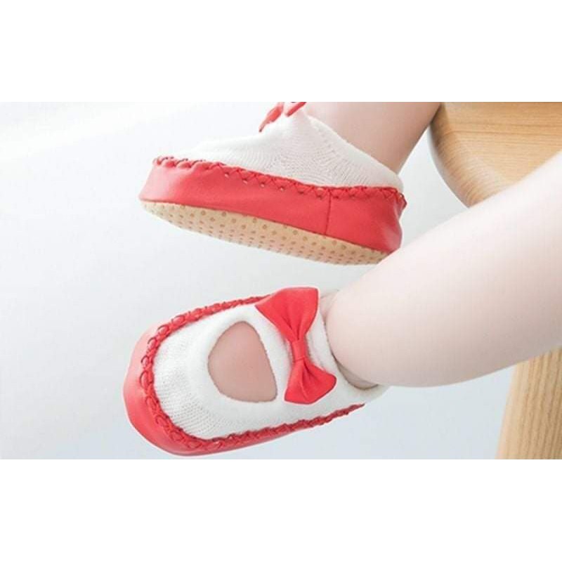 Giày Tập Đi Chống Trượt Họa Tiết Cute Cho Bé Gái (Size 11-12cm)