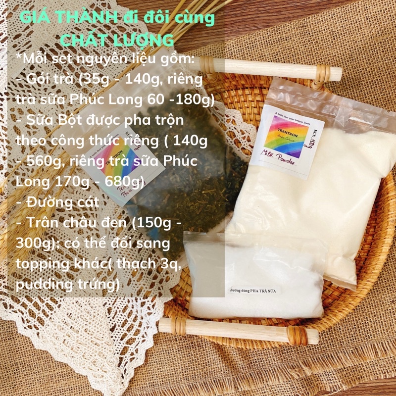 Set nguyên liệu pha trà sữa truyền thống( set 1l) | BigBuy360 - bigbuy360.vn