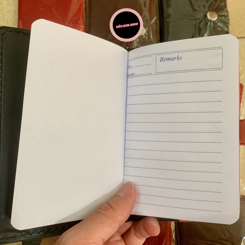 [Giá Sỉ] Sổ da cúc bấm khổ A6 160 trang