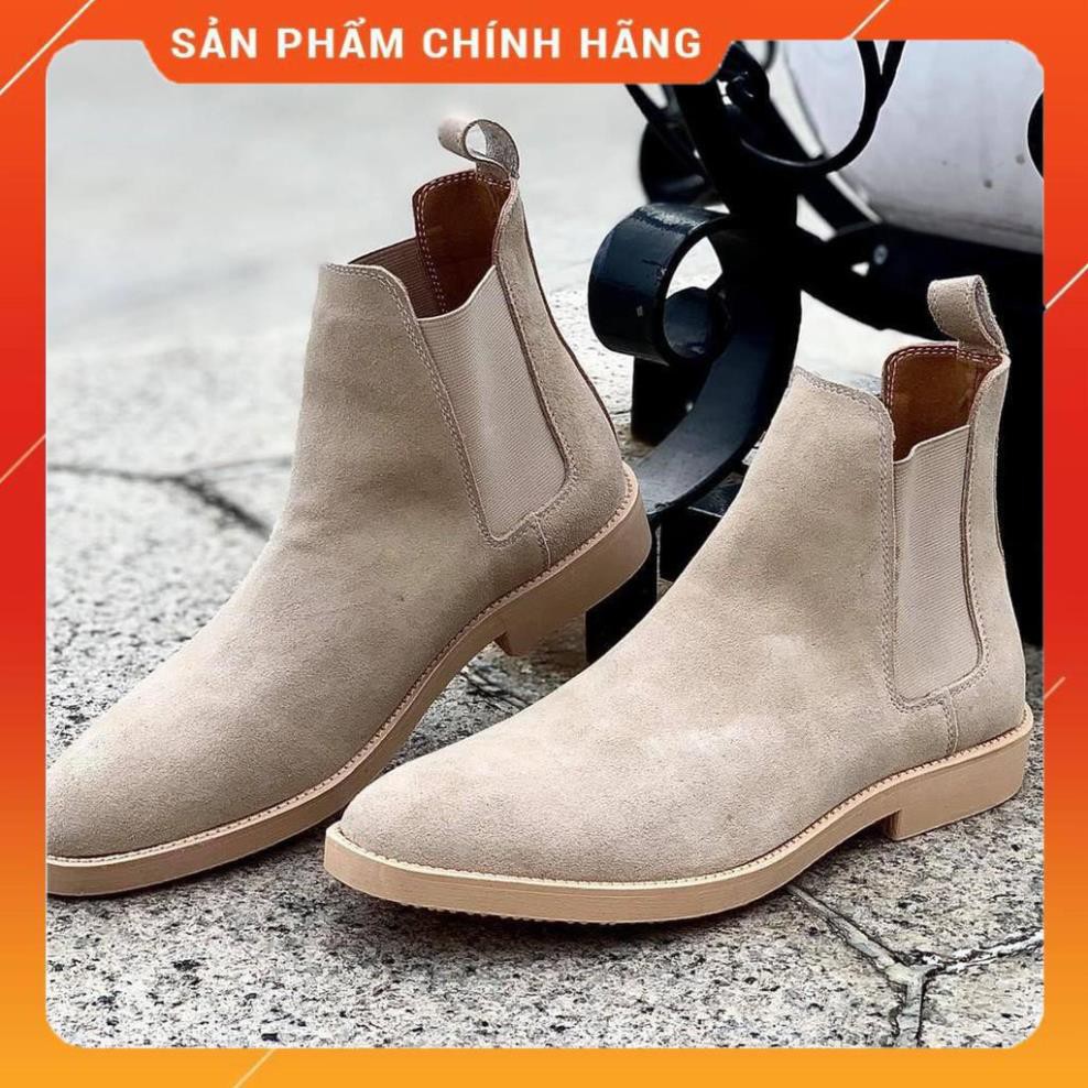 Giày Chelsea Boots nam SN06 màu Tan cao cổ da lộn đế cao cá tính năng động trẻ trung -vt6